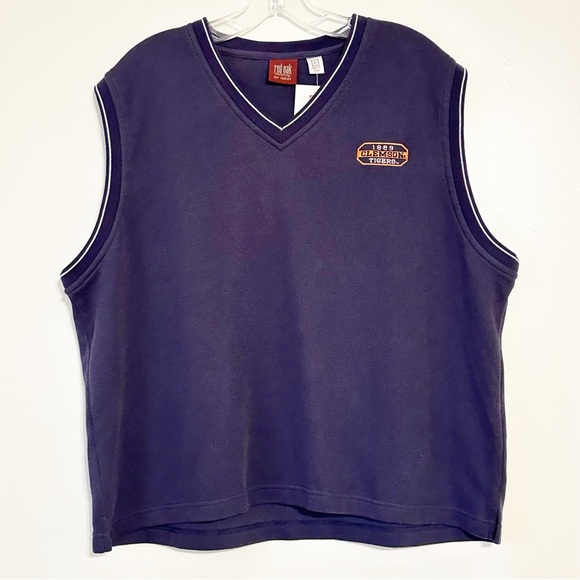 Red Oak Sportswear NWT Vintage NCAA Clemson Tigers Navy Knit Sleeveless‎ Vest - Picture 1 of 7